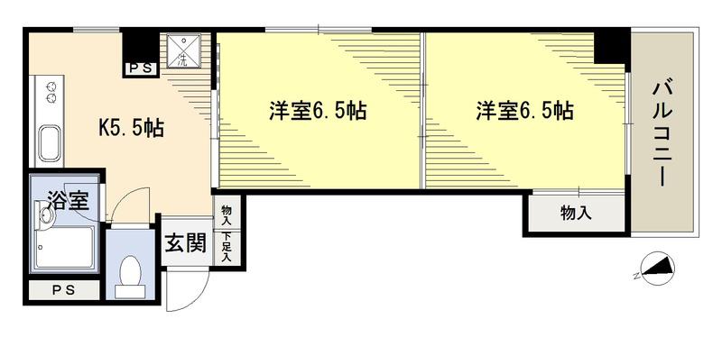 クレスト厚和(2K/1階)の間取り写真