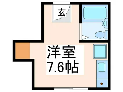 ASIA(ワンルーム/1階)の間取り写真