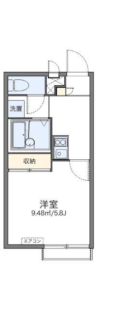 レオパレスハワース(1K/1階)の間取り写真