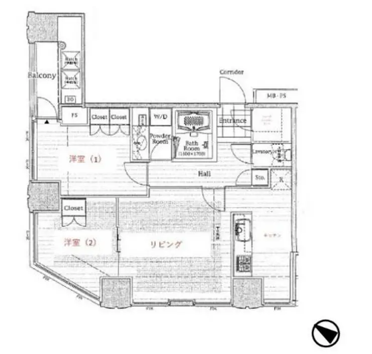 シティタワー新宿新都心 15階階 間取り
