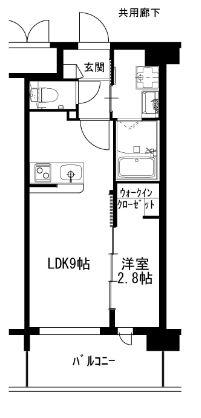 RUIS CHIKUSHINO(1LDK/2階)の間取り写真