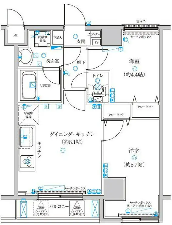 グランフォース西新井アヴェニール 7階階 間取り
