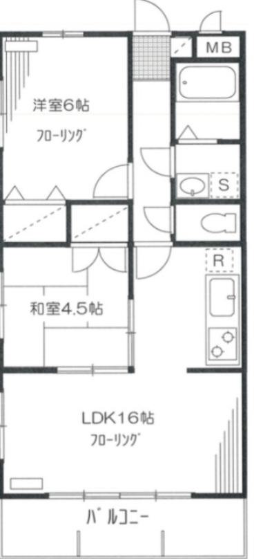 セレスティ(2LDK/3階)の間取り写真