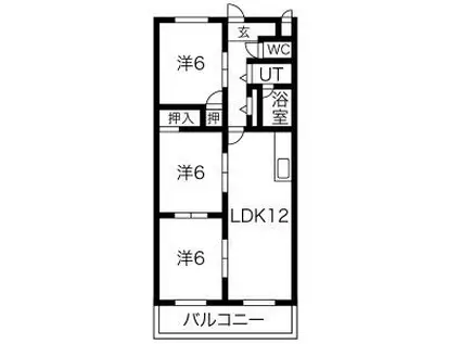 シェレナハイツ(3LDK/2階)の間取り写真