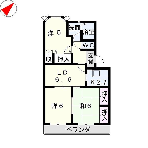 フェアーブリーズ(3DK/1階)の間取り写真