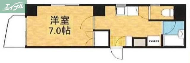 EXE COURT番町(1K/2階)の間取り写真