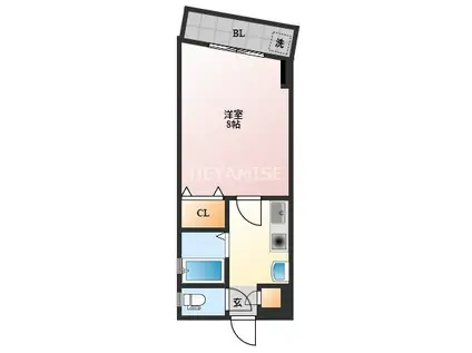 サンパール光町(1K/3階)の間取り写真