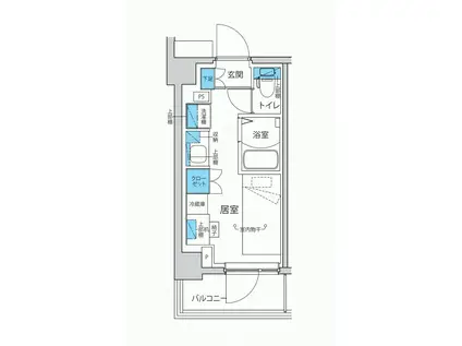 キャンパスヴィレッジ登戸(ワンルーム/3階)の間取り写真