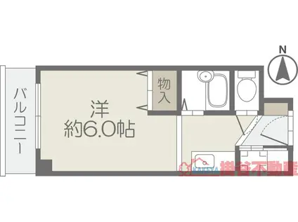 FLAT S M P(1K/3階)の間取り写真