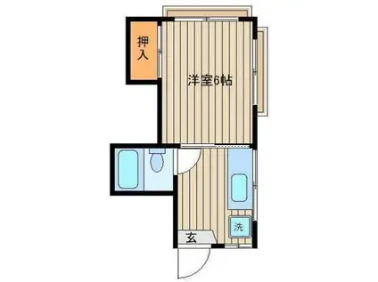 ポラリス(1K/2階)の間取り写真