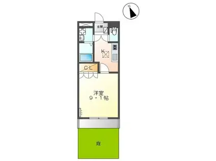 ライム ライフ(1K/1階)の間取り写真