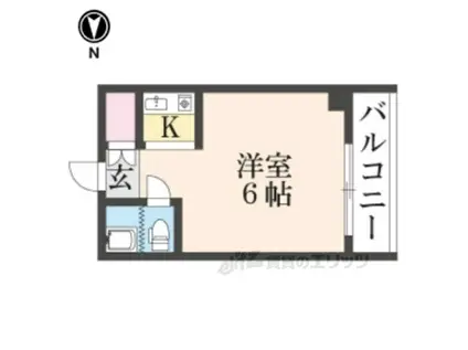 レジナス瀬田(1K/2階)の間取り写真