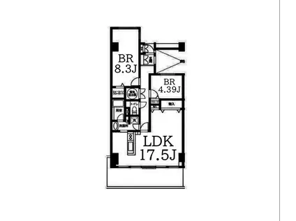TLRレジデンス磯子駅前(2LDK/8階)の間取り写真