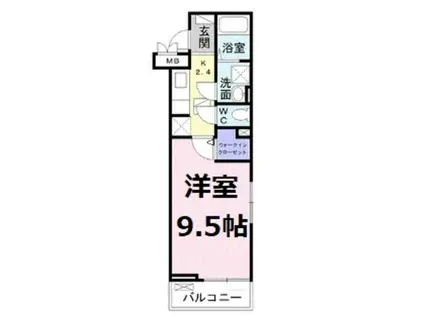 シャンドフルール(1K/2階)の間取り写真