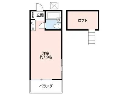 メゾン中尾第1A(1K/1階)の間取り写真