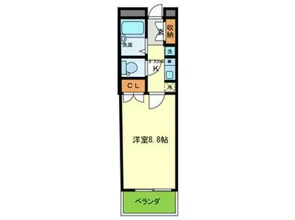 Y-POCKET(1K/4階)の間取り写真