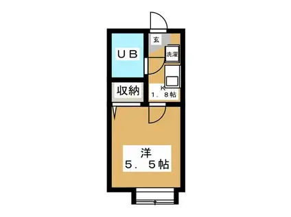 アネックスIII(1K/1階)の間取り写真