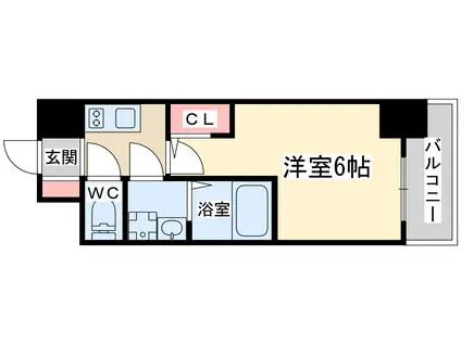 エスリードザ・グラン天六(1K/4階)の間取り写真