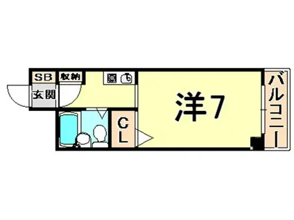 メルベールマウンテンヴィレッジ(ワンルーム/2階)の間取り写真