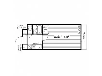 パパーノエル(1K/2階)の間取り写真