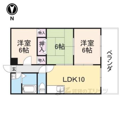 グランムーン(3LDK/2階)の間取り写真