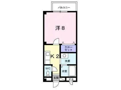 エスポワール新迫(1K/1階)の間取り写真