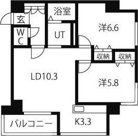 カサトレスベレーザ(2LDK/2階)の間取り写真