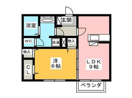 レスピーユ(1LDK/1階)の間取り写真