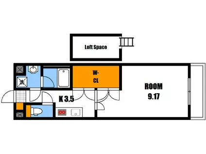 CHATEAU-REY(1K/3階)の間取り写真