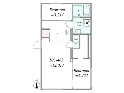 TRIAS629(2LDK/3階)の間取り写真