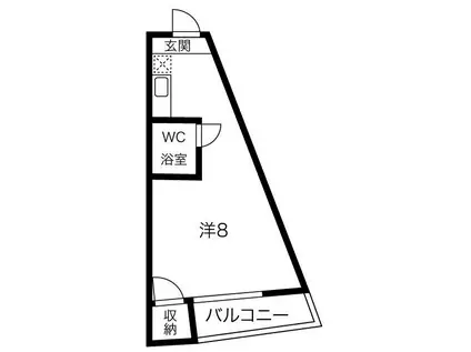 イル ボーン キャステロ(ワンルーム/3階)の間取り写真