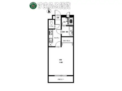 アムール ショシュール(1K/1階)の間取り写真