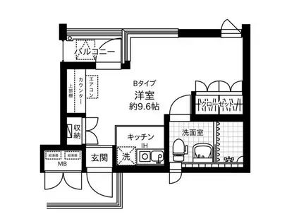 グレイスフィールズ久地(ワンルーム/1階)の間取り写真