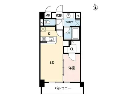 ディナミス(1LDK/4階)の間取り写真