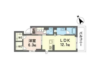 レガリータ(1LDK/1階)の間取り写真