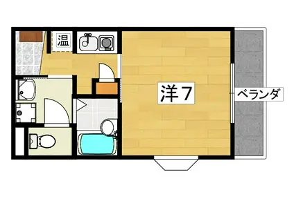 プレジール香里園(1K/2階)の間取り写真