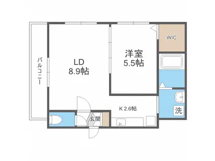 A BOND学園前 C棟(1LDK/4階)の間取り写真