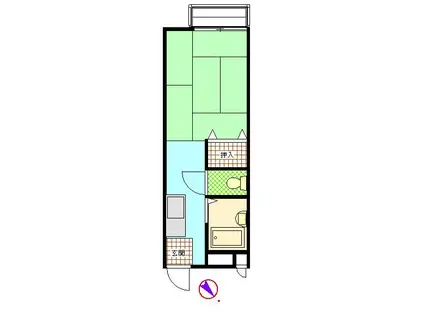 ハイツイースト(1K/2階)の間取り写真