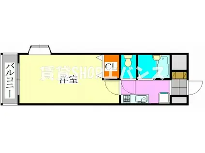 STROM ウエストEN(1K/3階)の間取り写真