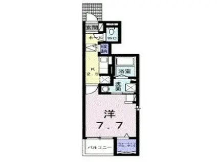 KARAZ(1K/1階)の間取り写真