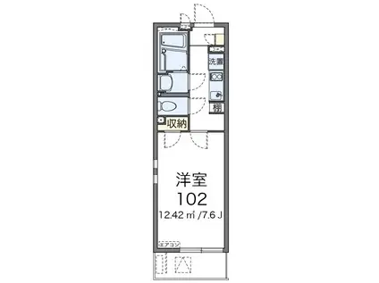 MEMORY(1K/1階)の間取り写真