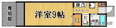 CSAP(1K/1階)の間取り写真