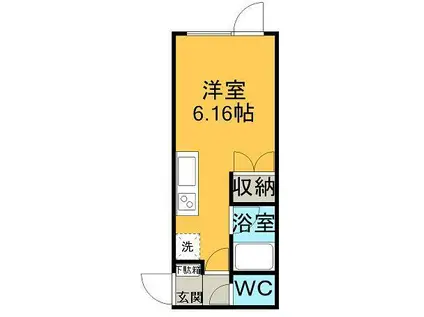 ハイツサンヨーIII(ワンルーム/2階)の間取り写真