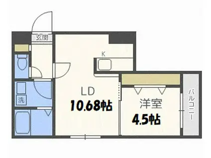 ソミューム宮の沢(1LDK/1階)の間取り写真