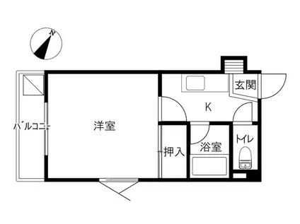 ハイムピア(1K/1階)の間取り写真