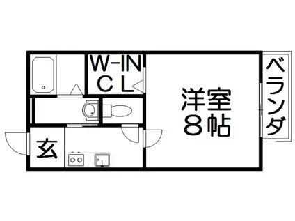 プレイスKM(1K/1階)の間取り写真