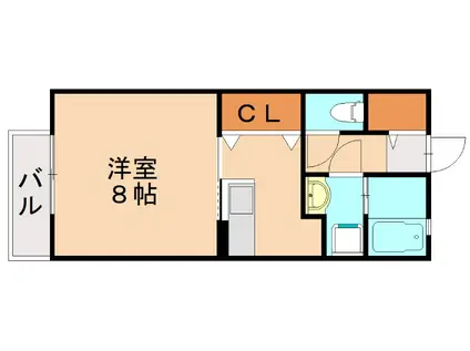 サンリーナ(1K/2階)の間取り写真