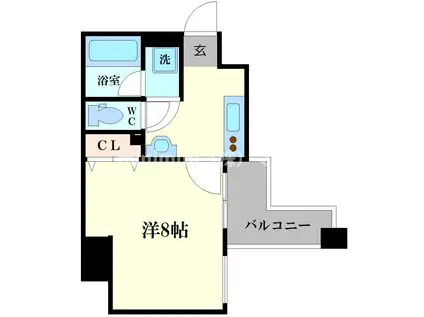 FOREST NAMBA(1K/5階)の間取り写真