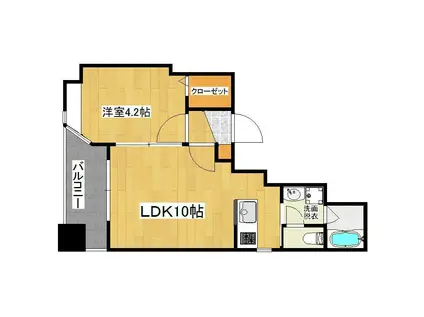 メイヒルズ(1LDK/4階)の間取り写真