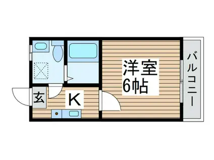 オーバル柏(1K/1階)の間取り写真